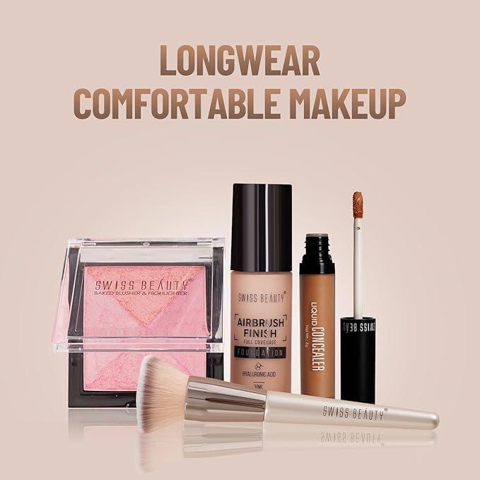 Generic Synthetic Foundation Blender Brush: Effortless Makeup Blending for Flawless Finish