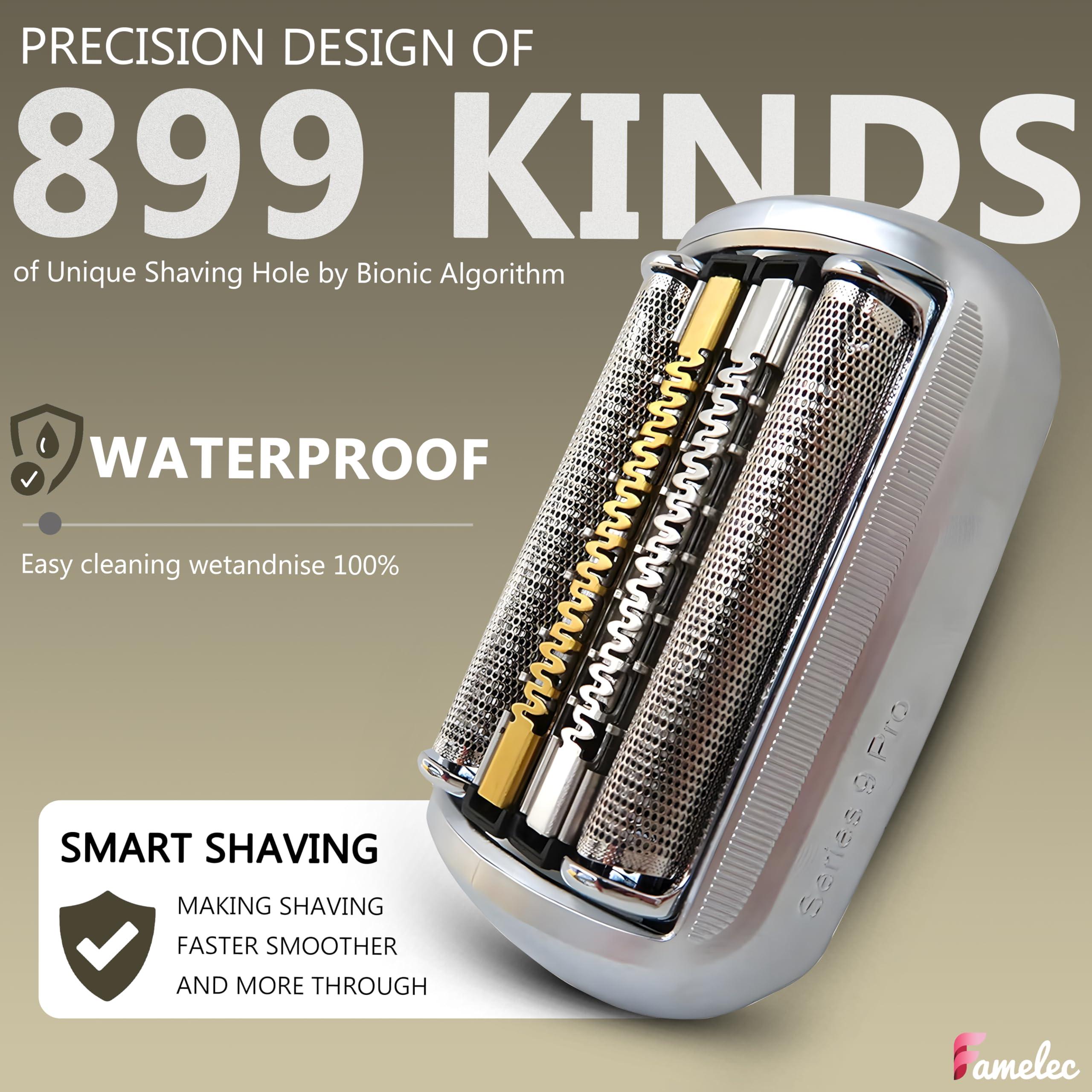 FAMELEC FAMELEC 94M Electric Razor Head for Braun Series 9 Pro, Compatible with Braun Series 9 Replacement Heads, Fit for Braun S9 Sport Replacement Head 9599cc, 9330s Wet&Dry, 9487cc, 9597cc, 9577cc, 9567cc