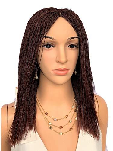 Wow Braids WOW BRAIDS Twisted Wigs, Micro Million Twist Wig - Color 35 - 12 Inches. Ultra Thin and Light Synthetic Hand Braided Wigs for Black Women.