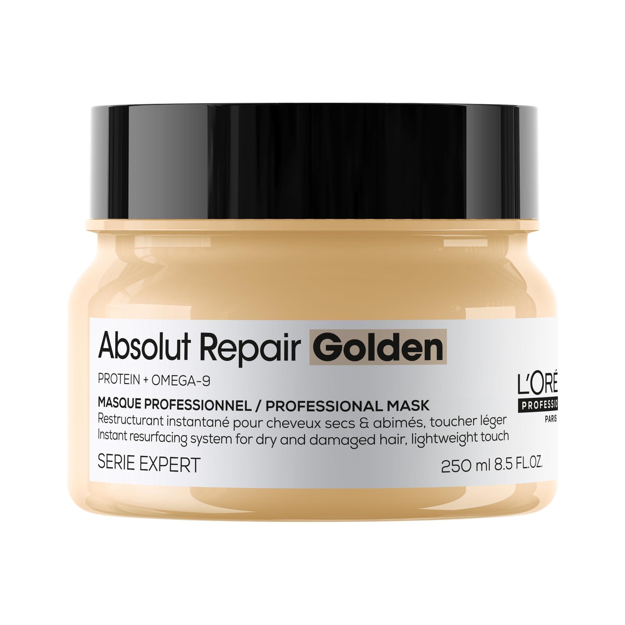 L'OREAL PROFESSIONNEL PARIS L\'Oreal Professionnel Absolut Repair Golden Mask - Repairs Damage & Provides Shine For Fine to Medium, Dry, & Damaged Hair With Quinoa & Proteins
