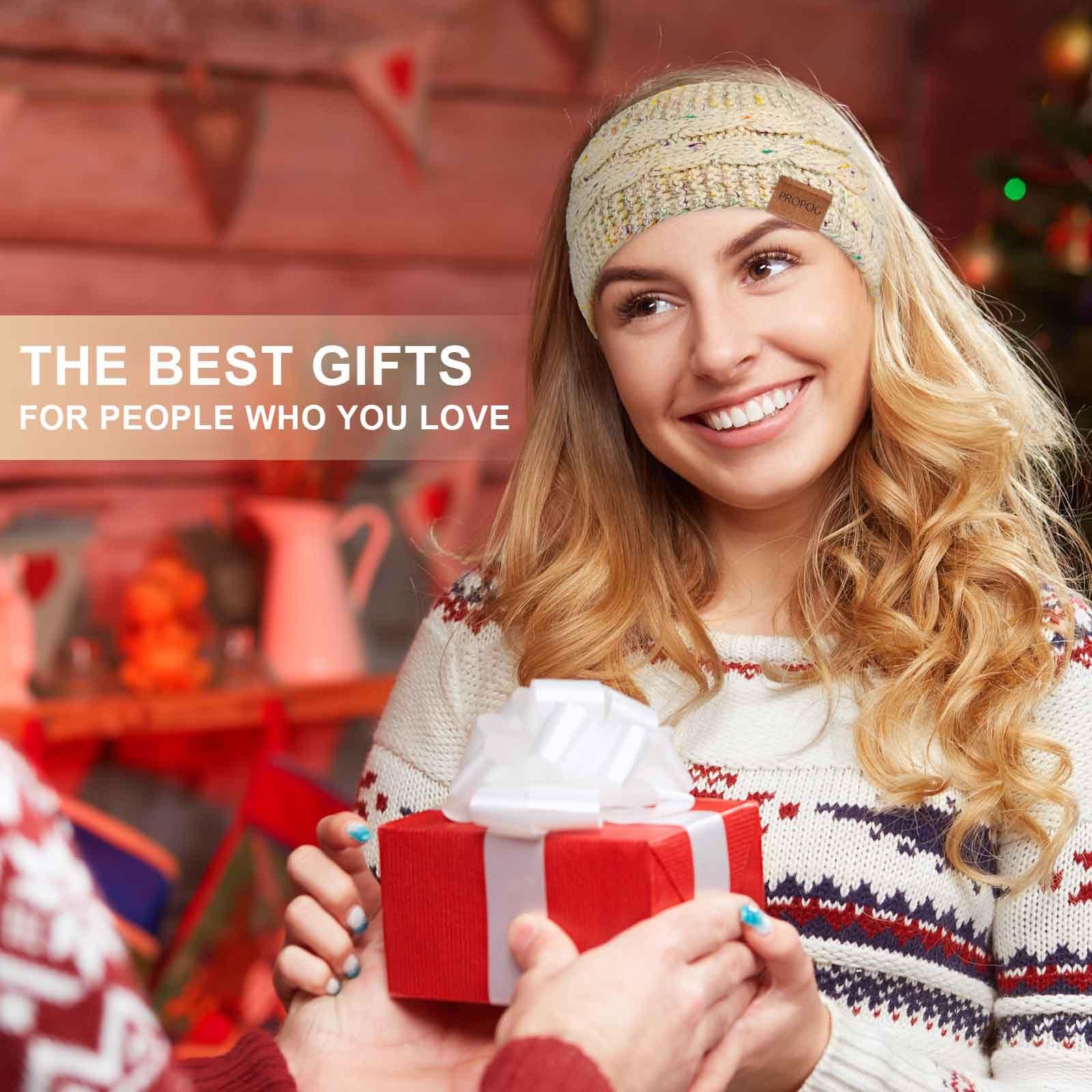 PROPOG PROPOG Winter Headbands for Women Ear Warmer, Knit Womens Winter Headband Thick Ear Warmers for Women Soft Warm Head Wraps Ear Covers for Cold Weather