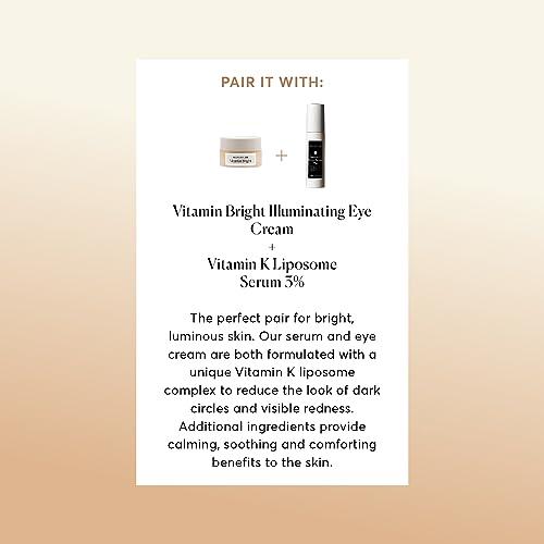 Naturium Naturium Vitamin Bright Illuminating Eye Cream, Under Eye Repair Cream for Dark Circles, with Vitamin K, Phyto-Complex, & Mineral Pigments, Light/Medium, 0.5 oz
