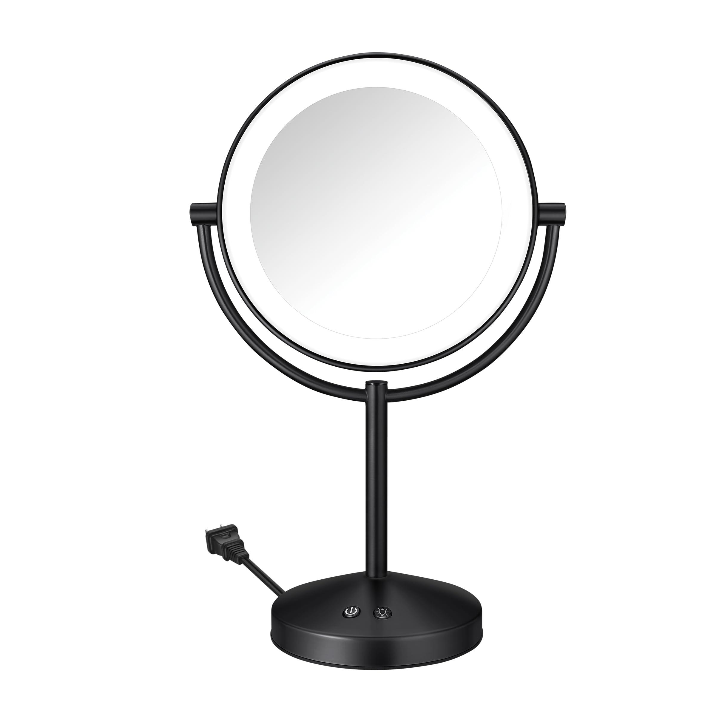 Conair Conair Lighted Makeup Mirror, LED Vanity Mirror, 1X/10x Magnifying Mirror, Corded in Matte Black Finish