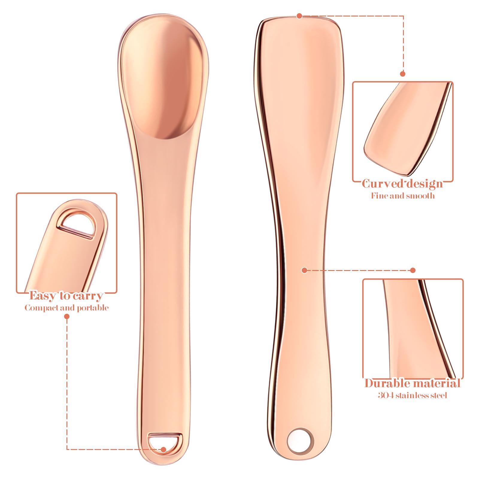 Giantree Giantree 6 Pcs Metal Makeup Spatula, Skin Care Makeup Spoons Mini Face Spatula Skincare Applicator for Beauty Cosmetics Lotion Mask Creams Stick Tiny Scoop