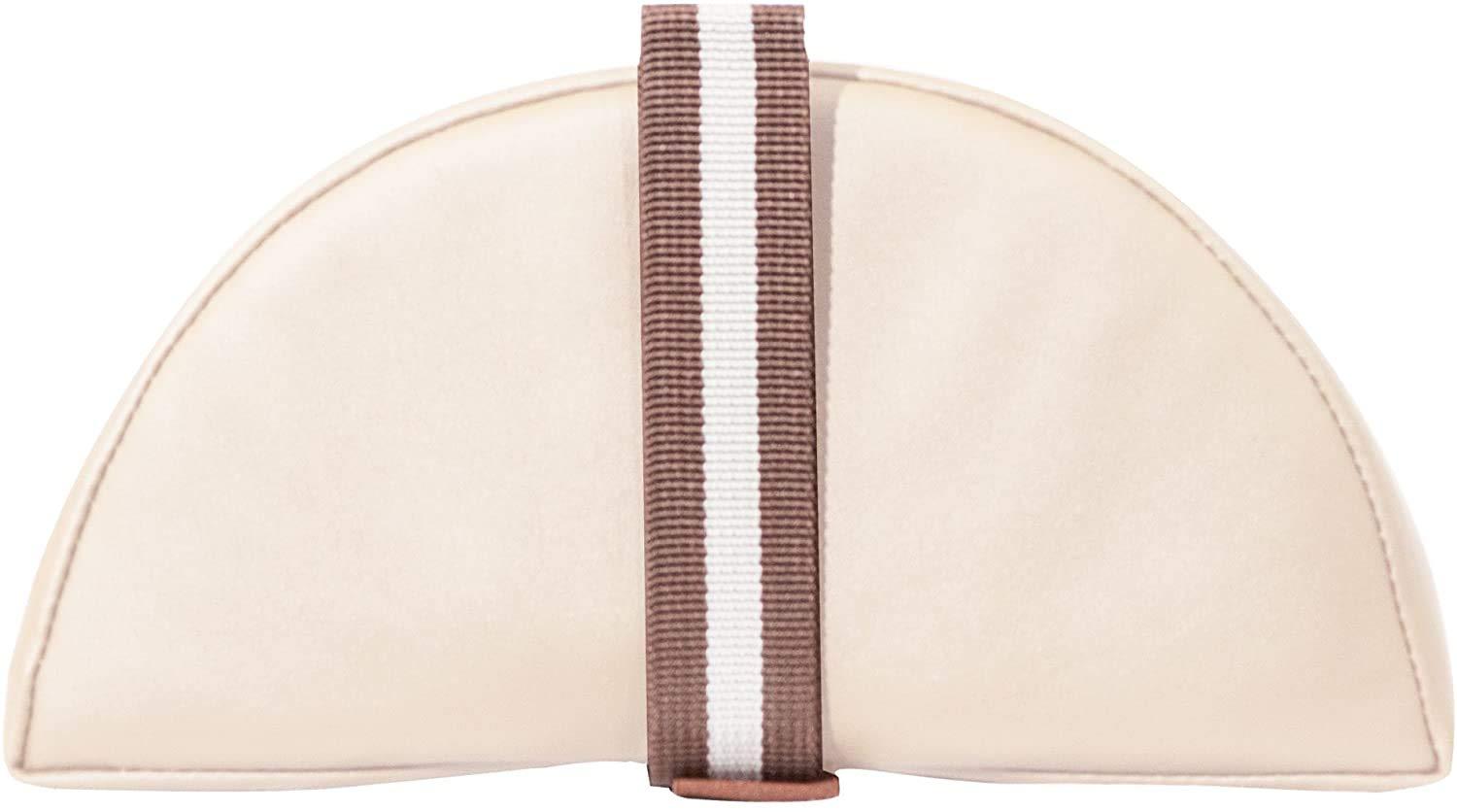 Master Massage Master Massage Tables 9 inches Large Half Round Bolster Pillow, Half Moon Bolster Pillow for Massage Table, Semi-Round Massage Pillow Cushion with 100% PU Leather, Durable Soft 9"x 26" - (Cream)