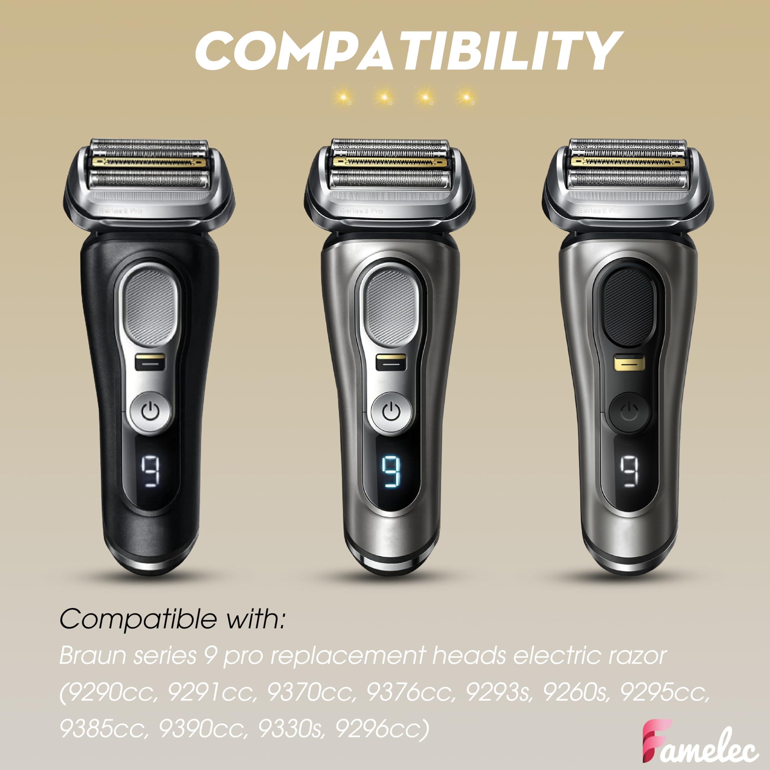FAMELEC FAMELEC 94M Electric Razor Head for Braun Series 9 Pro, Compatible with Braun Series 9 Replacement Heads, Fit for Braun S9 Sport Replacement Head 9599cc, 9330s Wet&Dry, 9487cc, 9597cc, 9577cc, 9567cc