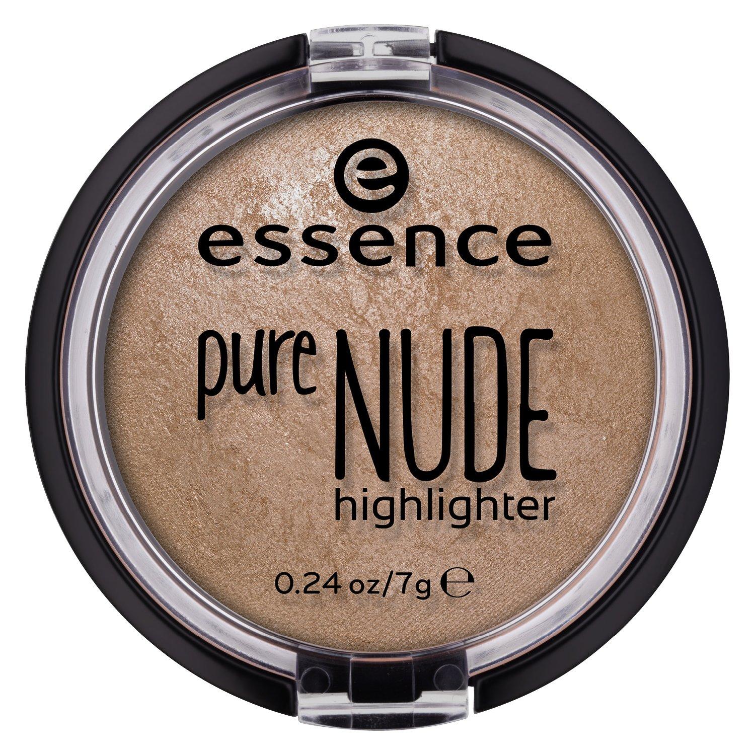 essence cosmetics essence | Pure NUDE Highlighter, 10 Be My Highlight | Natural and Subtle Glow | Vegan & Cruelty Free | - Beige