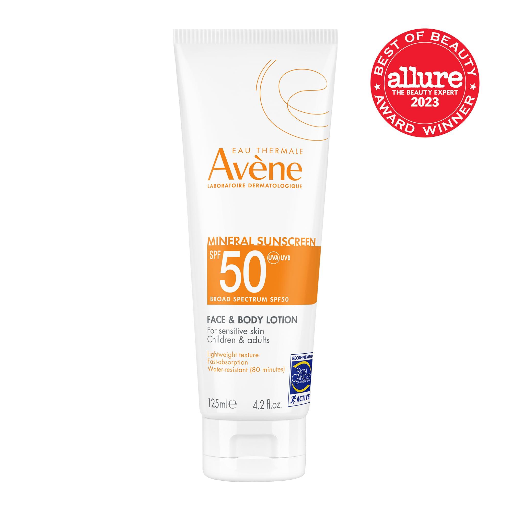 Eau Thermale Avne Avene Mineral Sunscreen Broad Spectrum SPF 50 Face and Body Lotion 4.23 Fl Oz