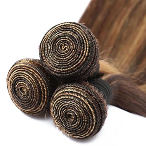 ZevPiul Ombre Blonde Bundles Human Hair Highlight Human Hair Bundles 2 Tone Honey Blonde Human Hair Bundle 8A Brazilian Virgin Blonde Highlight Human Hair 2 Bundles 24 24 Inch 200g
