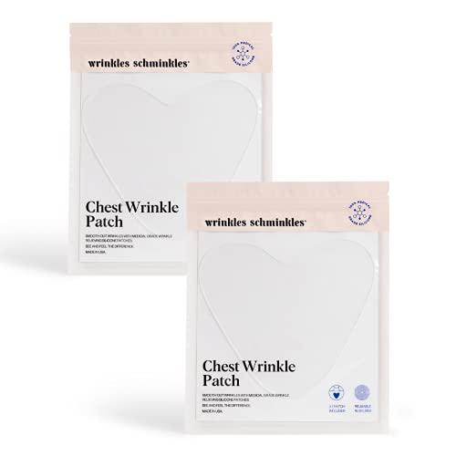 Wrinkles Schminkles Wrinkles Schminkles Chest, Cleavage & Body Stretch Mark Wrinkle Patches | Reusable Hypoallergenic Pregnancy Safe Silicone Smoothing Pads to Prevent and Reduce Wrinkles & Stretch Marks | 2 Pack