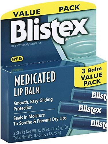 Blistex Medicated Lip Balm SPF 15, 0.15 Ounce (Pack of 6)