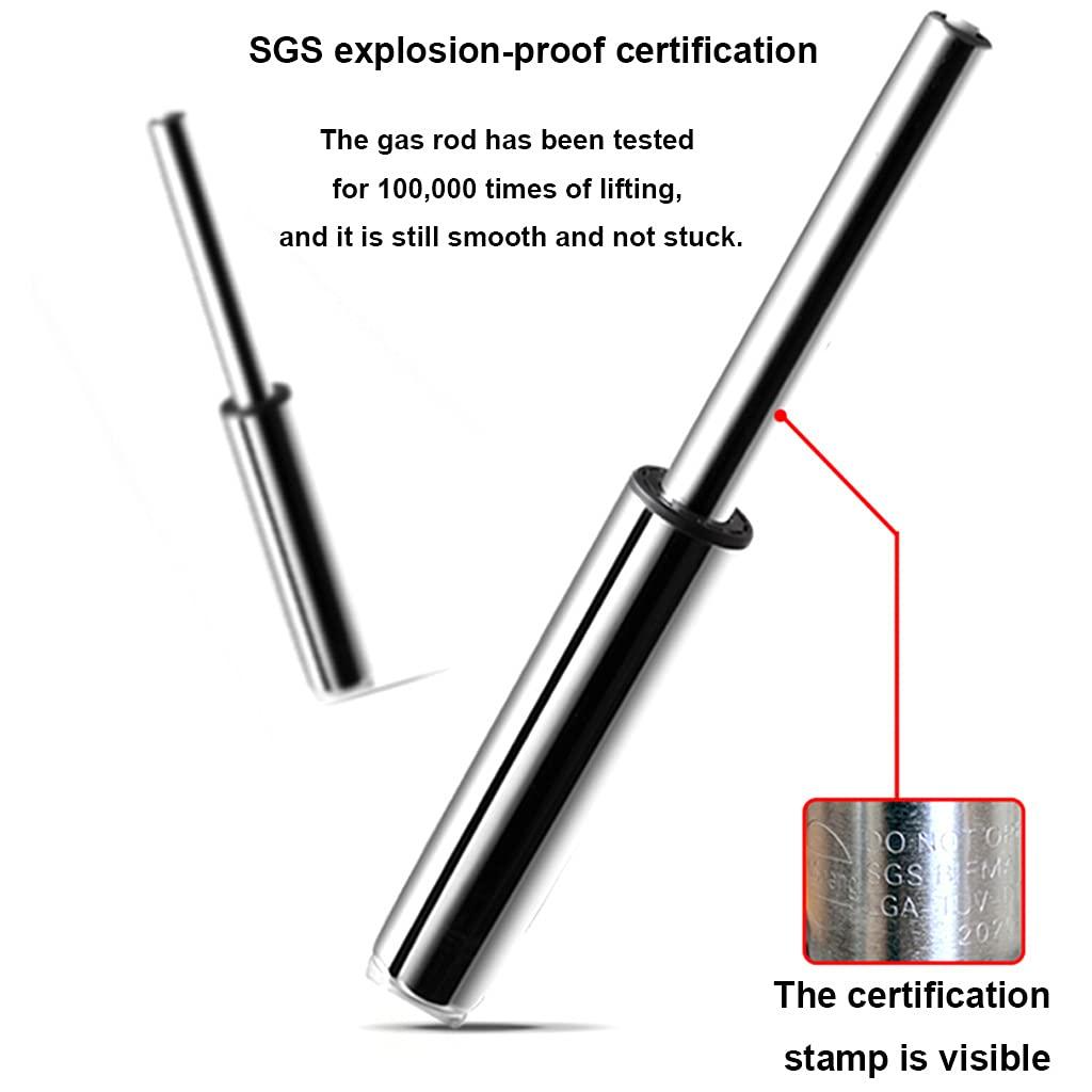 ZHOUXIAO ZHOUXIAO Adjustable Height Stool with 5 Wheels/13 Inch Thick Sponge, Chrome Steel PU Leather Bar Stool Work Shop Stool,Hydraulic Rolling Swivel Salon Stool,Massage Spa Tattoo Black