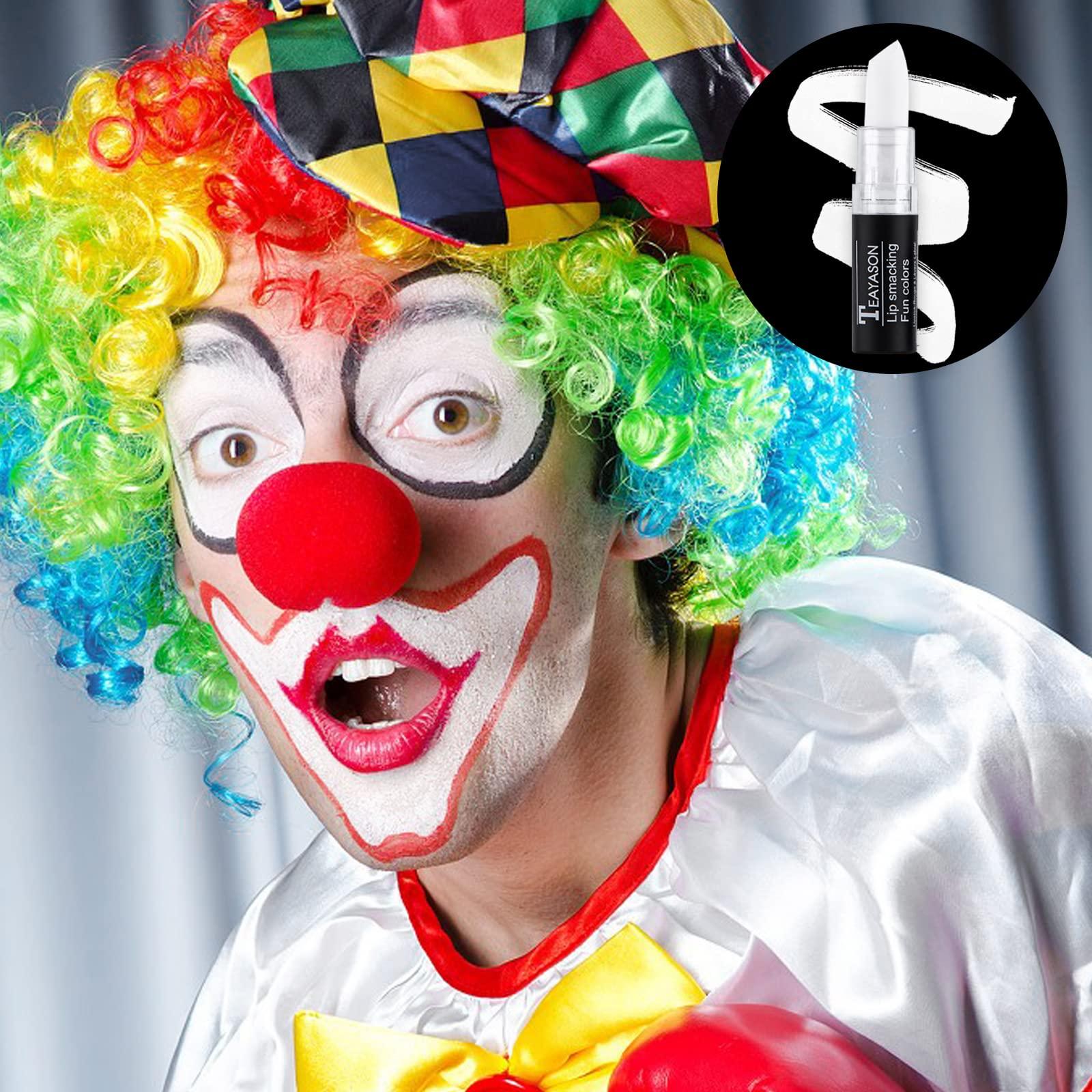 BowJian BowJian White Eye Black White Face Paint Stick White Foundation Goth Makeup Halloween Clown Makeup Cosplay Eye Black Stick White Body Paint White Face Makeup White Concealer Lipstick (White)