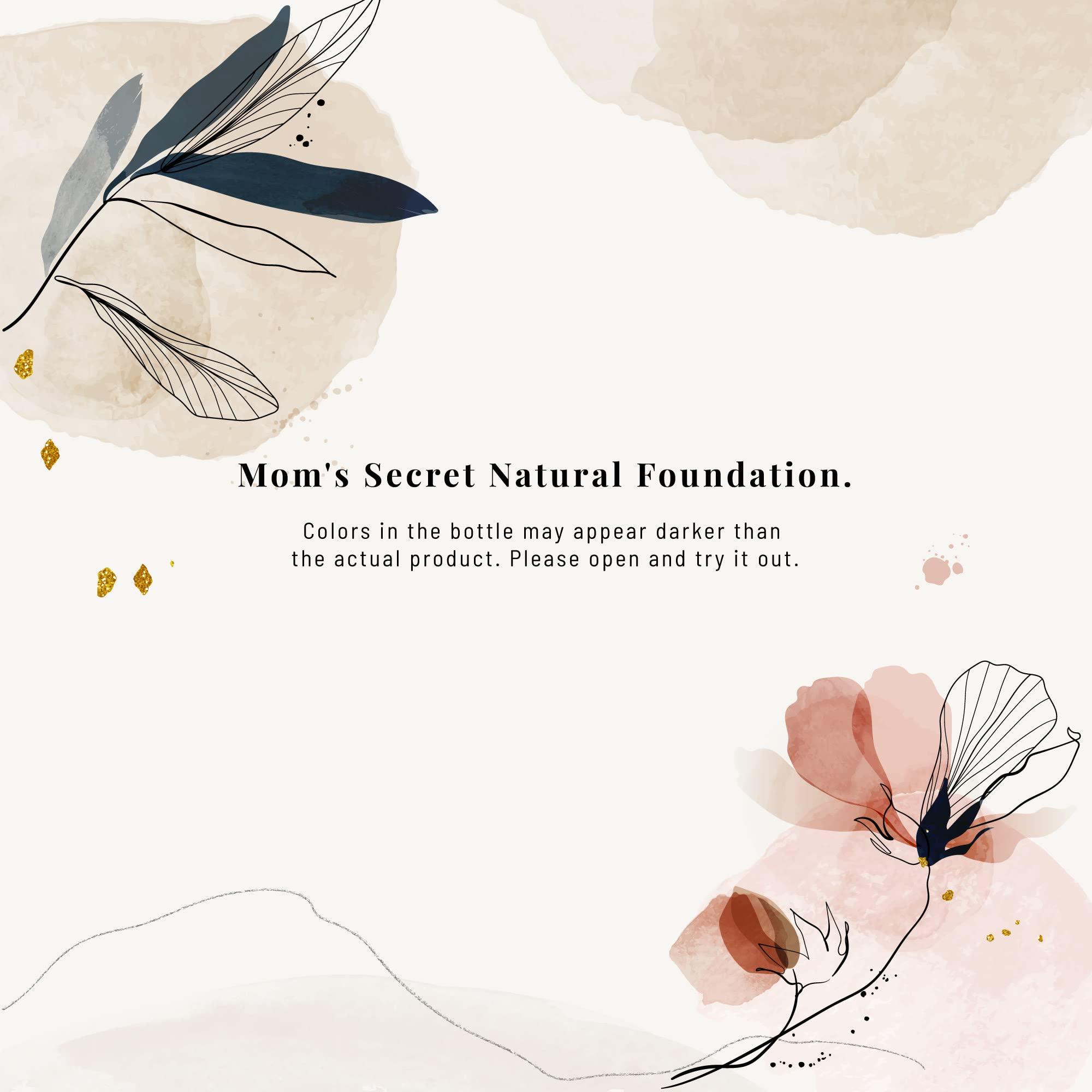 Mom\'s Secret Mom\'s Secret 100% Natural Foundation, Organic, Vegan, Aloe Based, Natural Sun Protection, Gluten Free, Cruelty Free, Made in the USA, 1FL Oz. (Sand Dune - A Medium Olive)