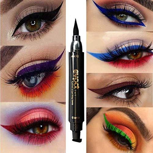 Edanta Edanta Matte Eyeliner Stamp Highly Pigmented Eye Liner Waterproof Sweatproof Eyeliners Long Lasting Sparkling Eyes Makeup for Party Cosplay Prom Pack of 1 (E-Black)