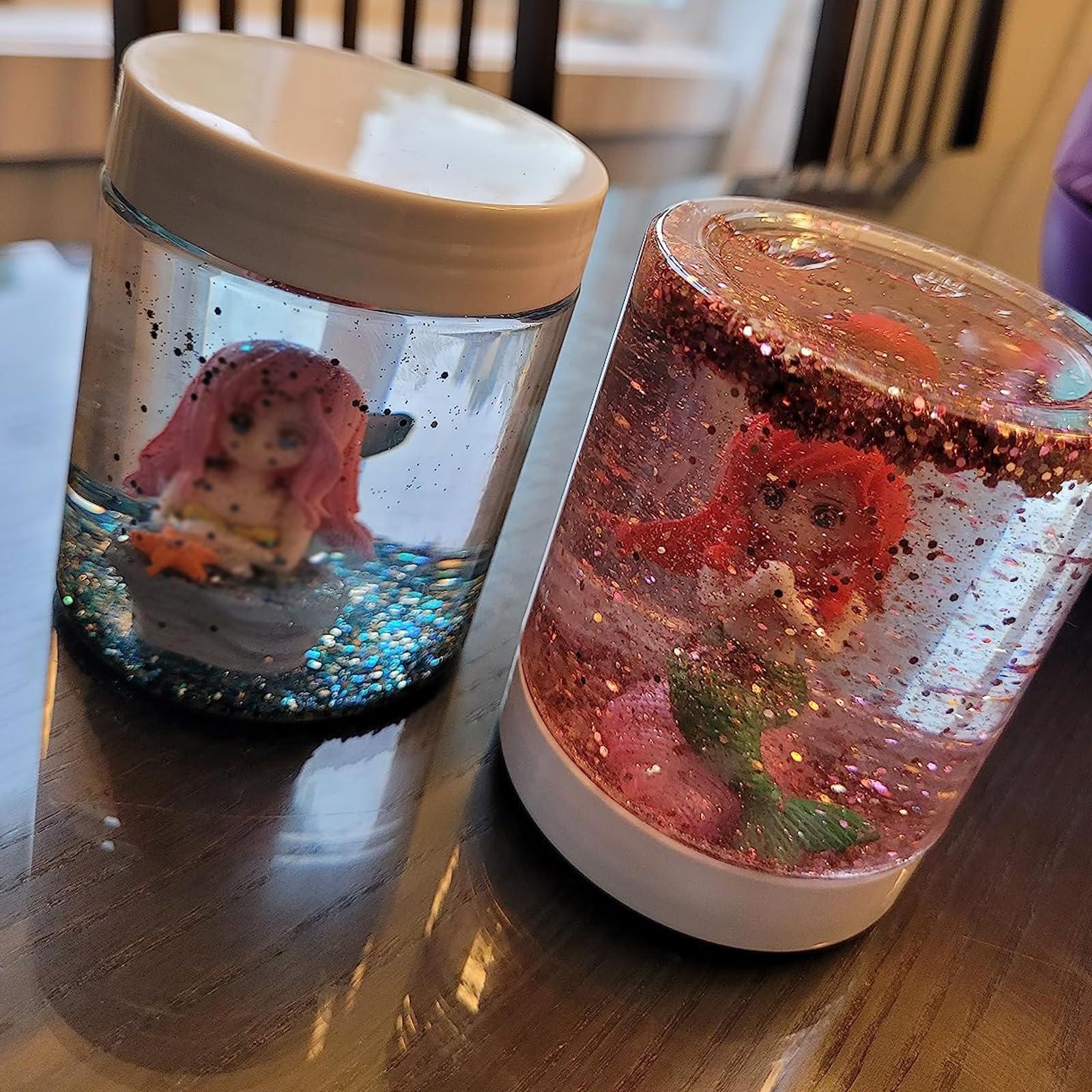 JEUIHAU JEUIHAU 46 Pack 8 OZ Plastic Jars with Lids, Clear Empty Slime Storage Containers, Plastic Cosmetic Containers for Slime Making, Food, Beauty Products, BPA Free