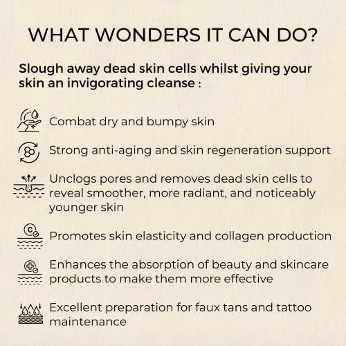 GHAR SOAPS GHAR SOAPS Exfoliating Gloves for Body | Scrub Gloves for Dead Skin (Both Black Glove)