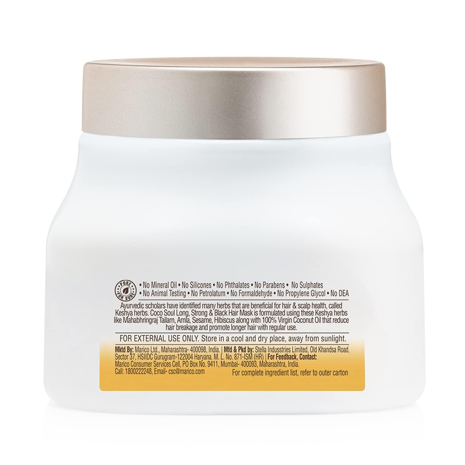 india Hair Mask for Long, Strong & Black Hair with 100% Cold Pressed Virgin Coconut Oil | Amla & Sesame | Sulphate & Paraben Free - 160ml