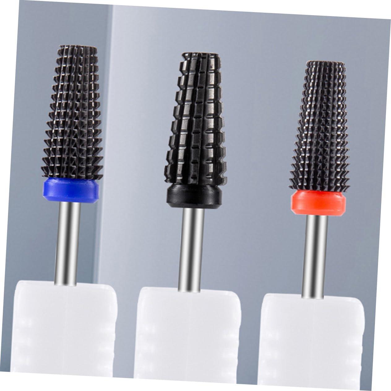 Healeved Healeved Nail Drill Bit Set Black Ceramic Nail Drill Bits for Acrylic Nails Nail Drill Bits for Women Nail Art Drill Bits for Nail Drill