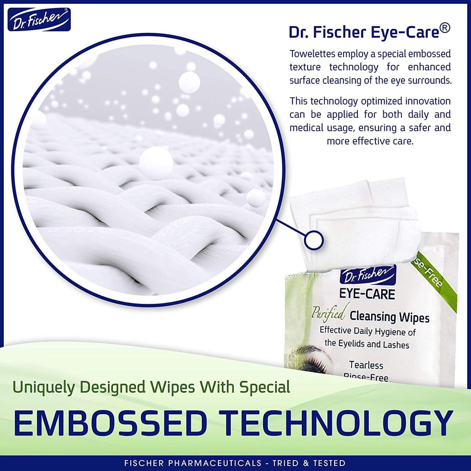 Dr. Fischer Dr. Fischer Eye Wipes and Eyelid Cleanser, Eyelash Foam. Hypoallergenic Eye Care for Demodex Blepharitis Allergy