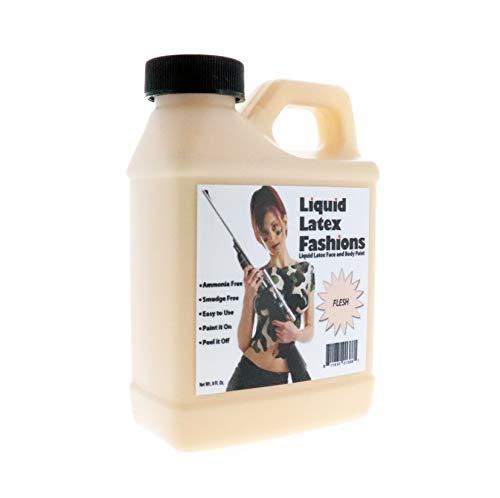 Liquid Latex Fashions Liquid Latex Fashions - Ammonia Free Halloween Easy Peel Off Body Paint, Ideal for Art, Theater, Parties, School Plays, Cosplays and Concerts, Flesh- 8 oz