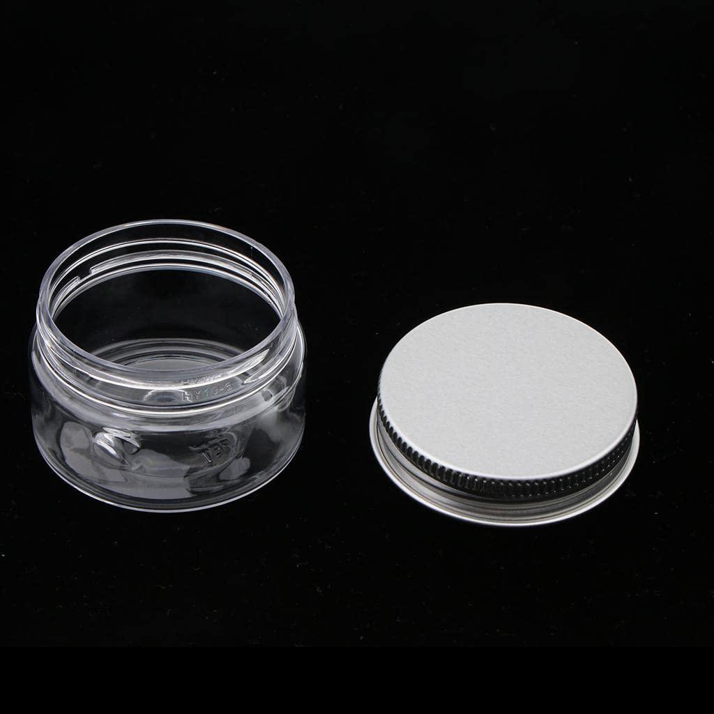 Jojomis Jojomis 30ml-120ml Empty Cosmetic Pots Lip Balm Container Jar Aluminum Tins 10 Packs - Clear, 30ml