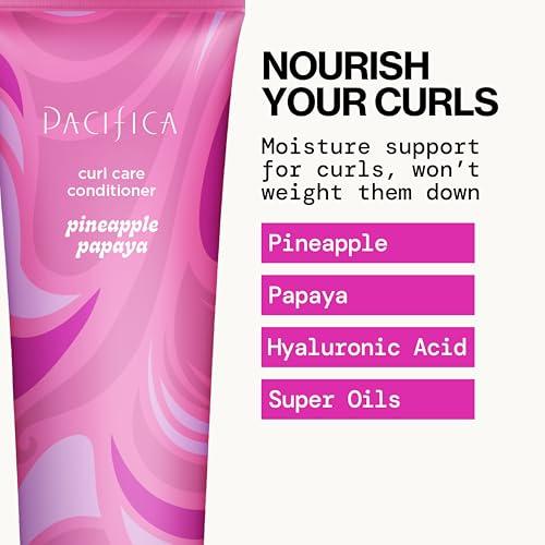 Pacifica Pacifica Curly Hair Conditioner - Pineapple Papaya Curls Hair Care Treatment, Designed to Enhance Natural Curls, Color-Safe, Vegan & Cruelty-Free Dermatologist Tested
