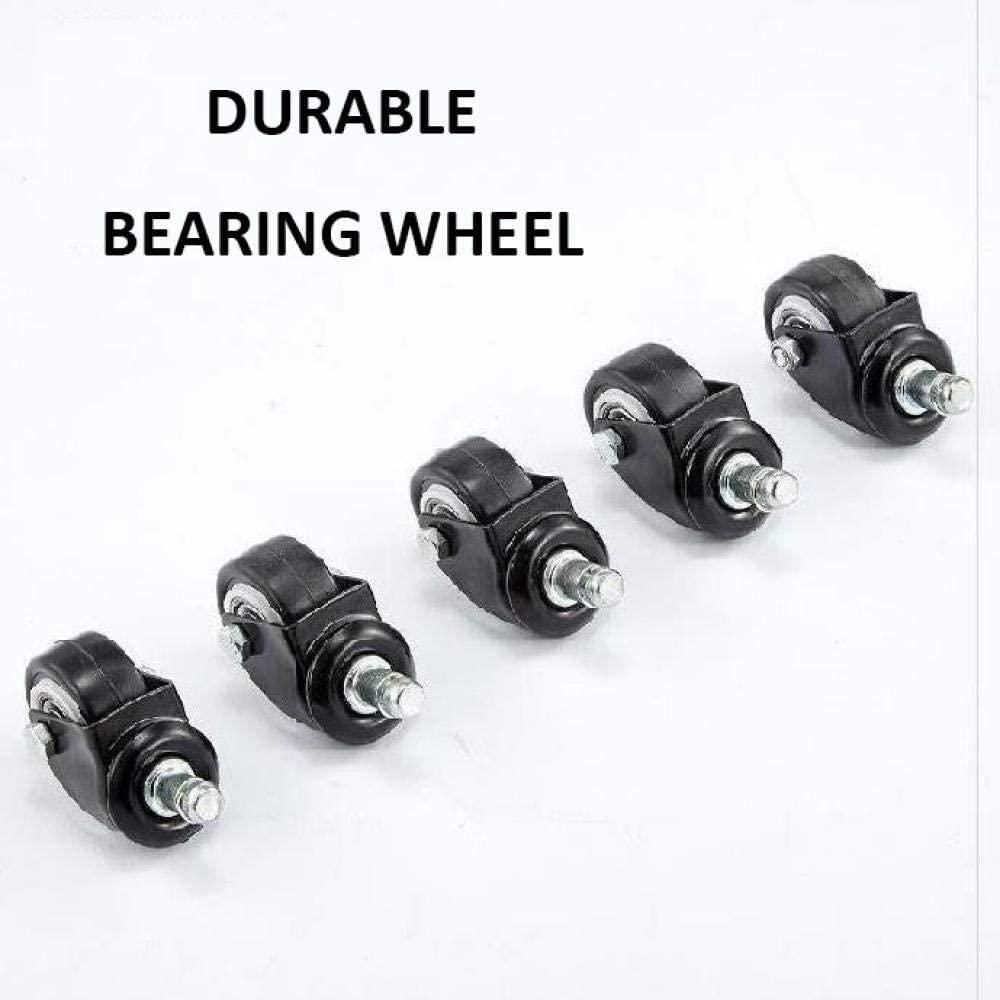 NEVRAH Swivel Bar Stool Guitar Stools Chairs on Wheel Saddle Stool with Black PU Synthetic Leather SeatAdjustable Height 45-58 cmSupported weight 160 KgOffice Stool Saddlefor Beauty Kitchen Salon Home Of