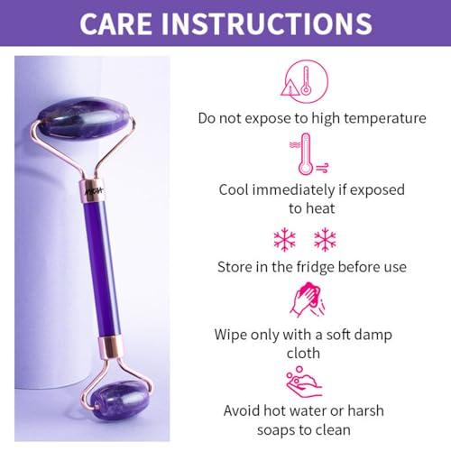 Nykaa Naturals Nykaa Naturals Amethyst Face Roller - Diminishes Fine Lines and Wrinkles - Natural Crystals for Skin Calming - Tones and Sculpts Skin - 1 pc