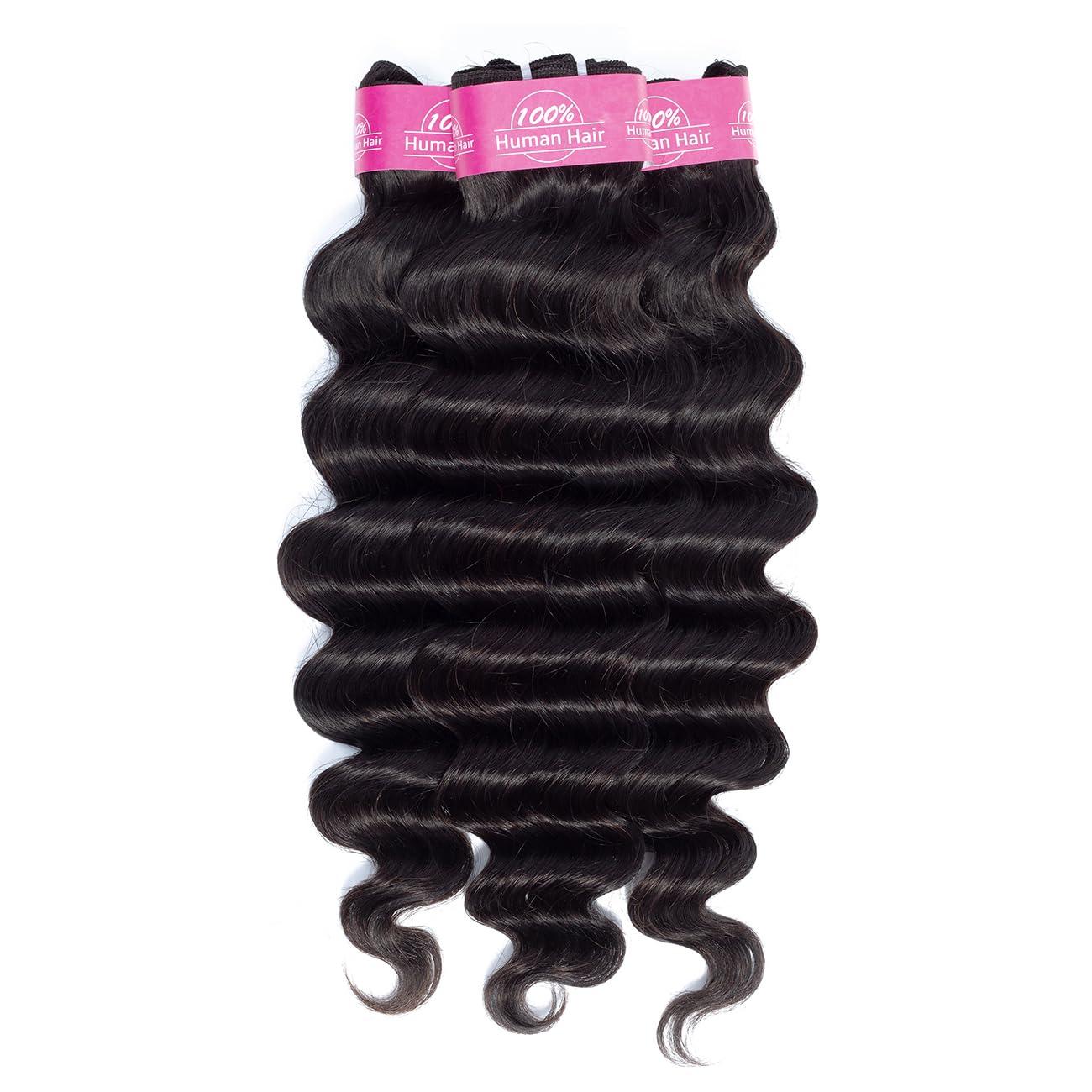 Iwig Iwig Loose Deep Wave Bundles Human Hair 14 16 18 Unprocessed Virgin 3 Bundles Brazilian Wet and Wavy Loose Deep Curly Wave Human Hair Weave Bundles Natural Black