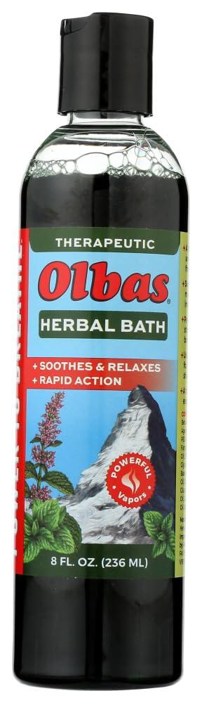 Olbas Olbas Therapeutic Herbal Bath - Soothes and Relaxes Aching Muscles - Swiss Made - 8 fl oz (Pack of 4)
