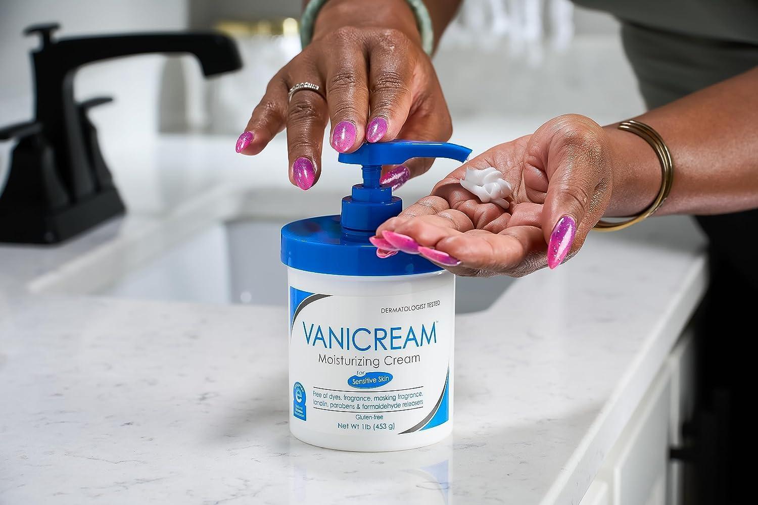 Vanicream Vanicream Moisturizing Cream with Pump, 16 Ounce & Facial Moisturizer with SPF, 2.5 Ounce