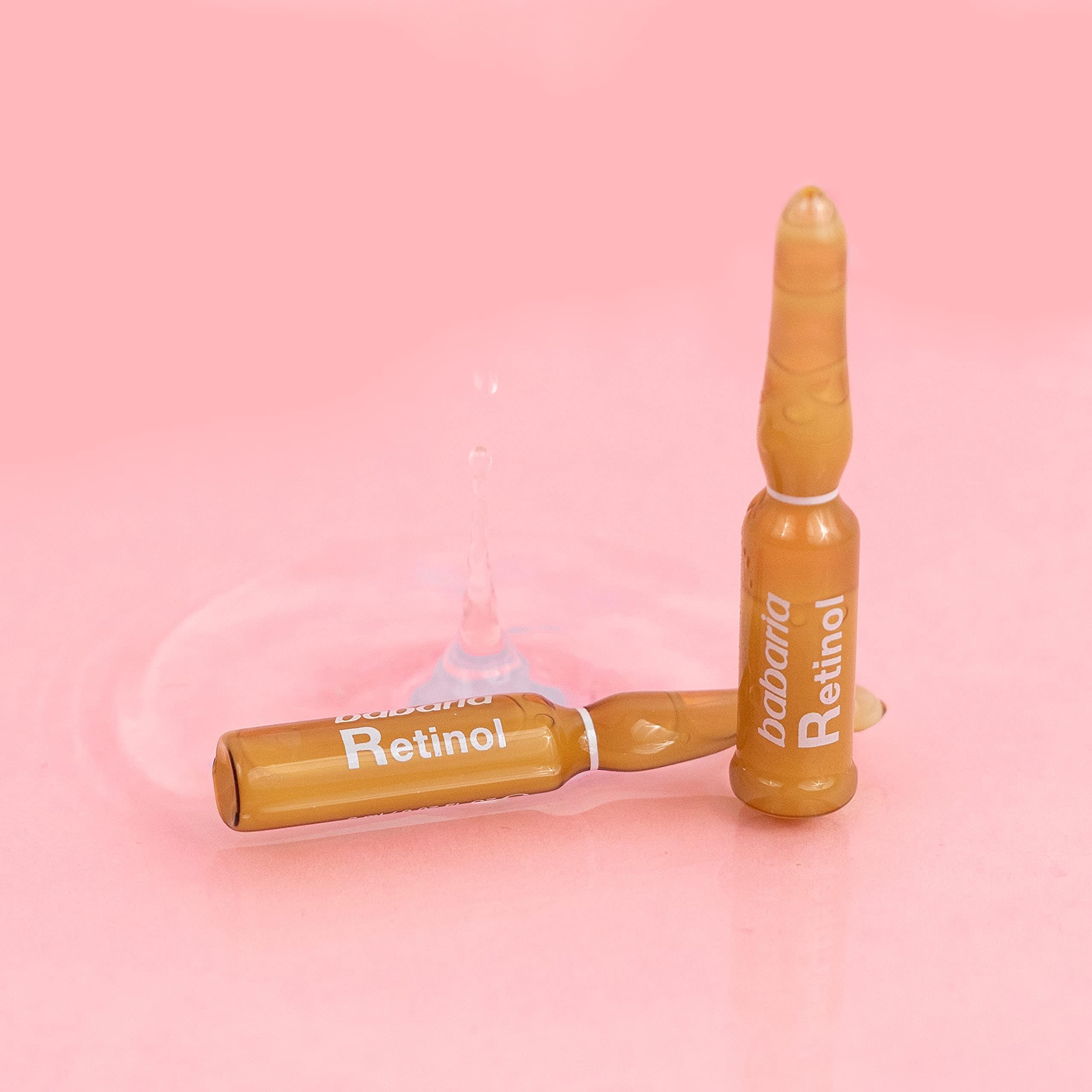 Babaria Babaria - Retinol Ampollas Antiedad Procollagen, Piel Renovada, Firme y Elstica, con Vitamin A Premium, Apto para Todo Tipo de Pieles, Incluso Sensibles - 5 Uds de 2 ml