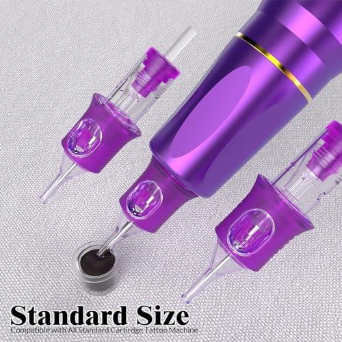 Wormhole Tattoo Wormhole Tattoo Cartridge Needles, 50pcs Mixed Sizes Disposable Tattoo Needles 1203RL 1205RL 1207RL 1209RL 1211RL Round Liner for Tattoo Pen Cartridge Machine Permanent Makeup