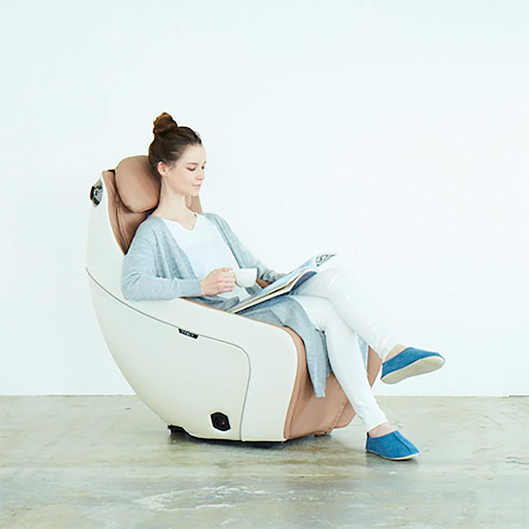 Synca Wellness Synca Wellness CirC Premium Massage Chair - SL Track, Heated, Ergonomic, Full Body, Deep Tissue, Shiatsu and Remote-Controlled, Promoting Sleep and Blood Circulation, Home and Office Use (Beige)