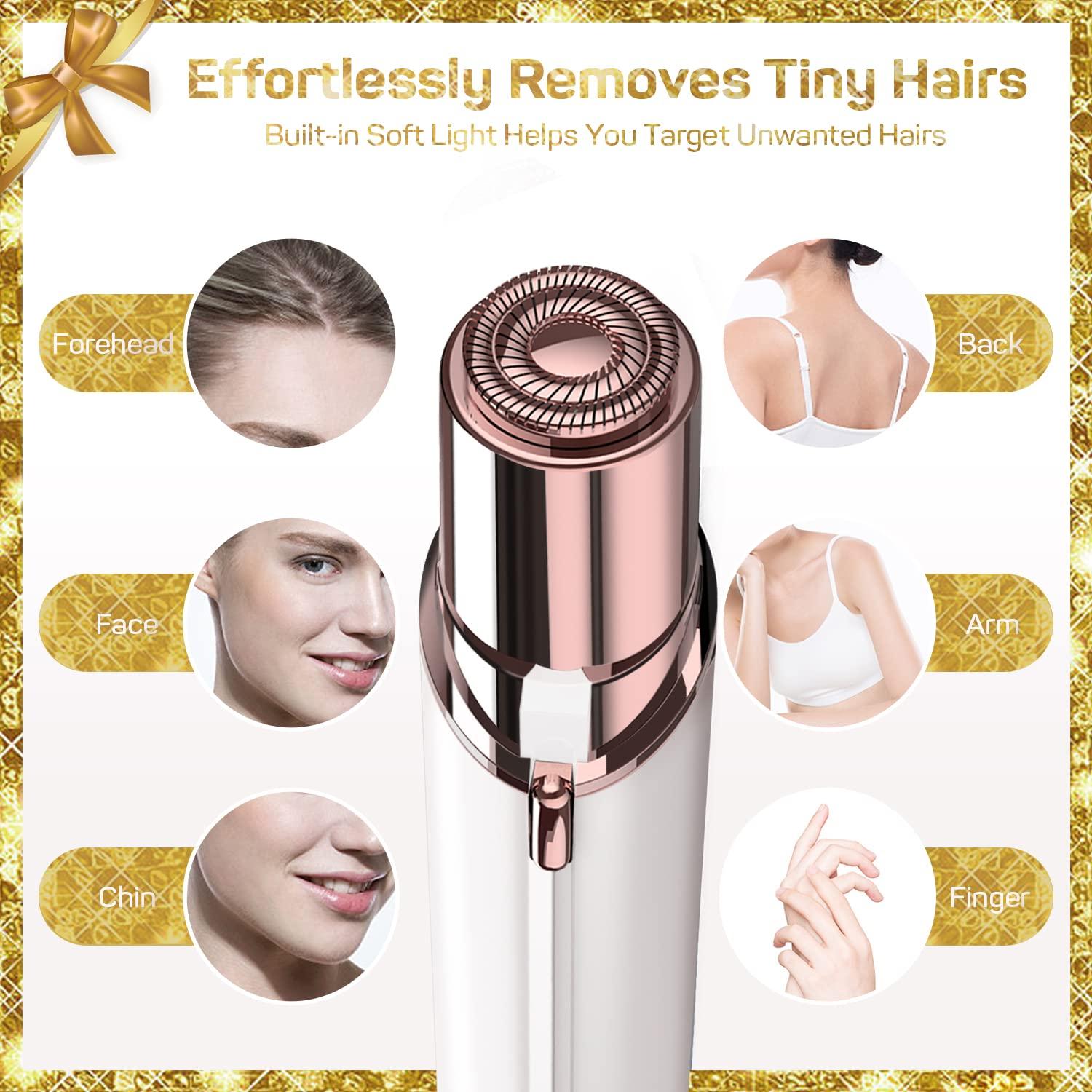 gurelax gurelax Facial Hair Removal for Women(with 2 x Replacement Heads) Facial Hair Remover, Hair Removal Device, Best Gift for Mom/Wife/Girlfriend