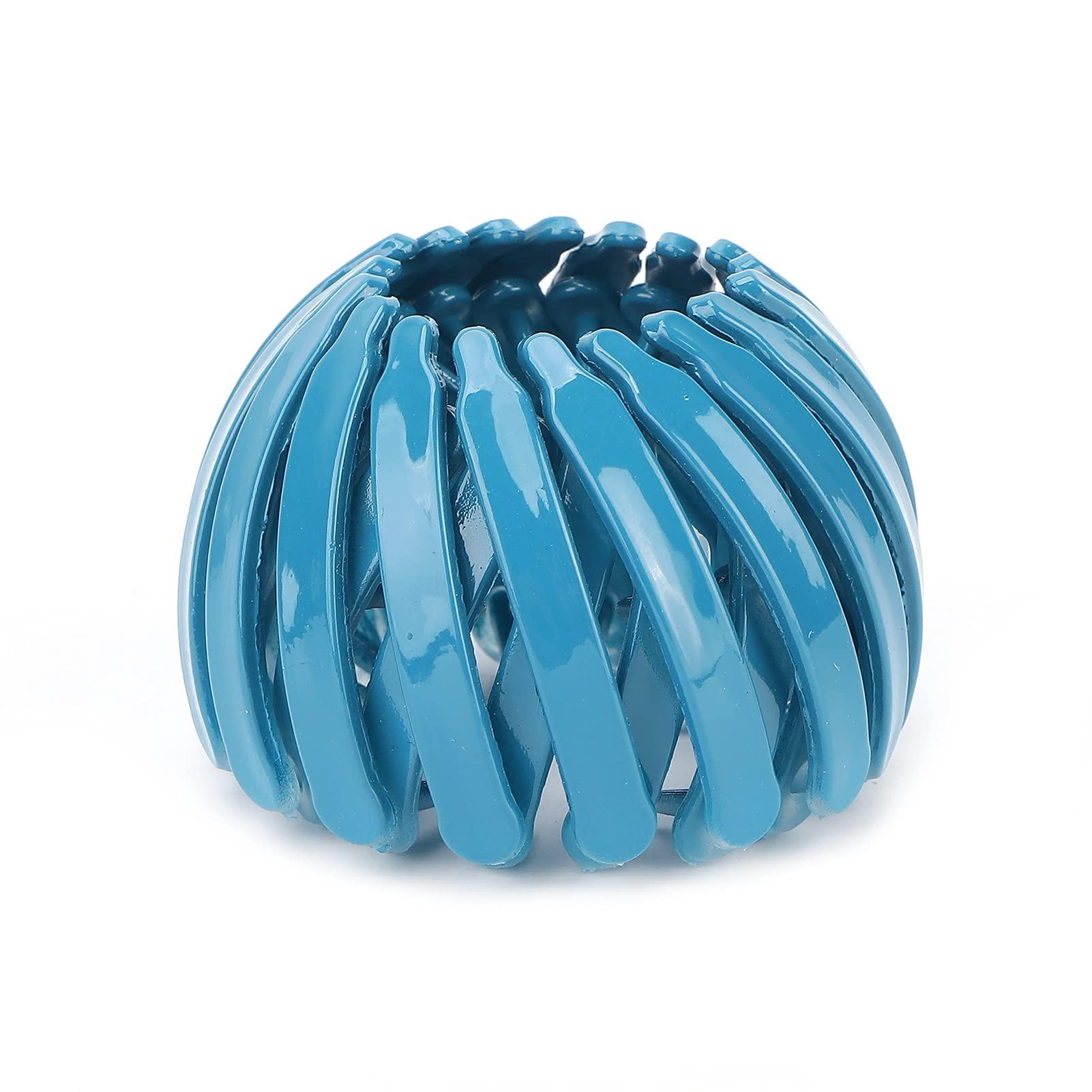 Pongnas Magic Hair Clip,Bird Shaped Hair Clips Expandable Bun Ponytail Holder Hair Claw Clamp Accessories (Blue)