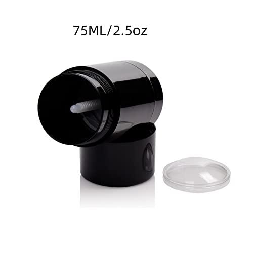 Minsily Minsily 10 Pack 75ml Round Empty Deodorant Containers 2.5oz Twist Up Filling Stick Plastic Deodorant Container Empty Lip Balm Tubes Refillable Deodorant Bottle for DIY Lipstick Crayon Chapstick(Black)