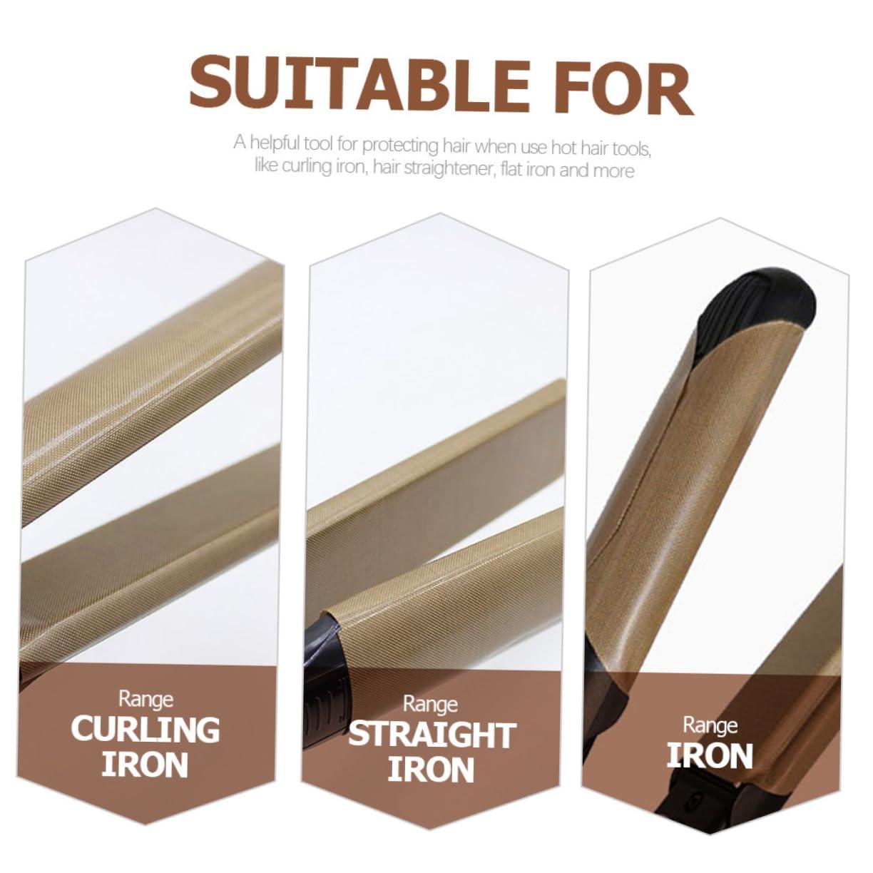 PAMINGONO PAMINGONO Curling Wand Adhesive Sticker 20 Pcs Hair Straightener Insulation Decal High Temp Sticker for Perm Stick