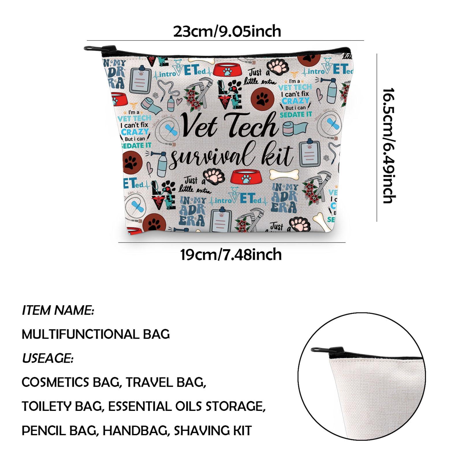 WCGXKO WCGXKO Veterinary Technician Gift Vet Tech Survival Kit Portable Travel Accessories Toiletry Bag Makeup Bag (ADR ERA)