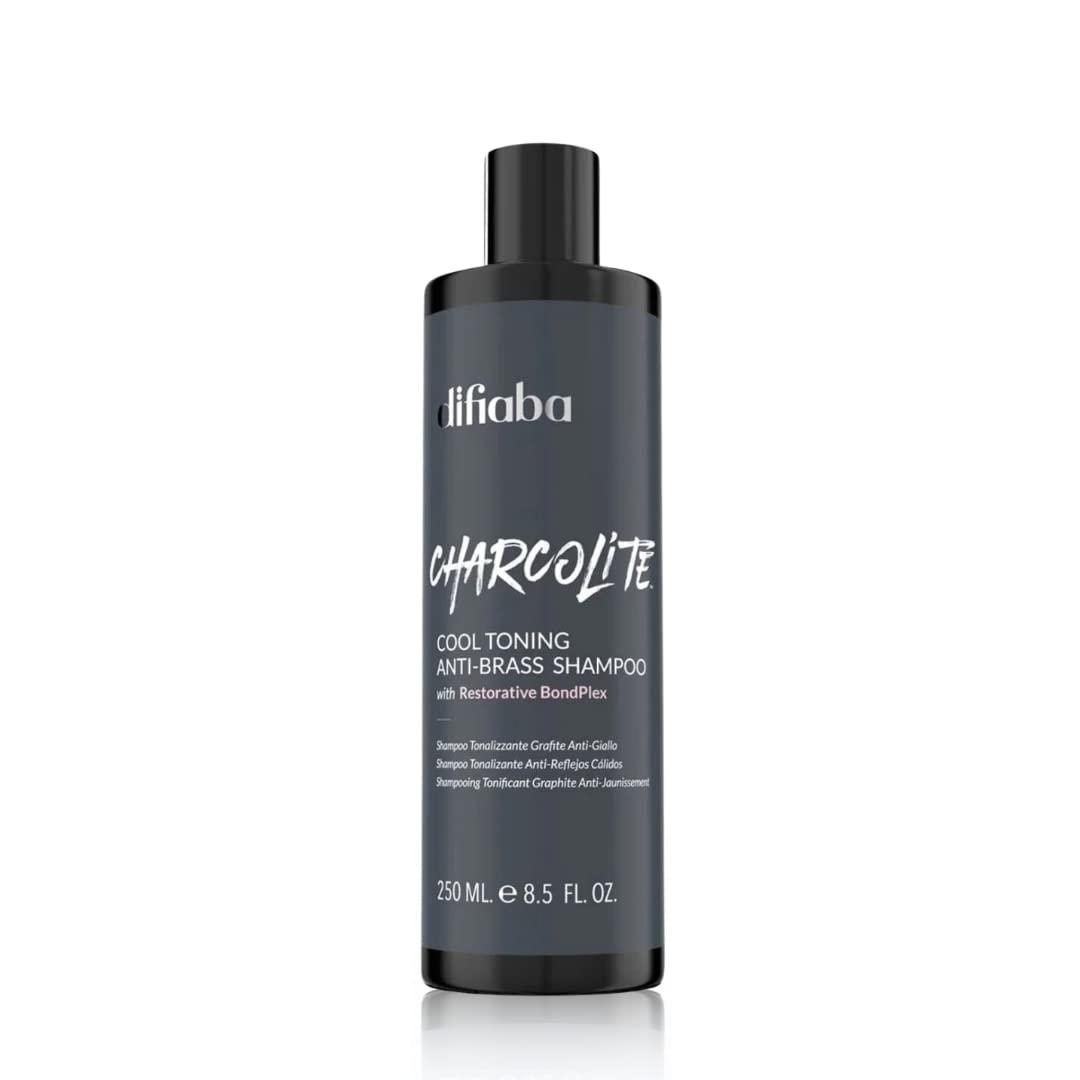 edgy edgy DIFIABA Charcolite Cool Toning Anti-Brass Shampoo & Conditioner DUO SET w/ Restorative BondPlex (w/ Sleekshop Teasing Comb) Charcoal Kit Bond Plex (8.5 oz + 8.5 oz)