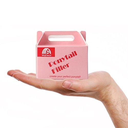 TP-ONE TP-ONE Ponytail Filler Holder Hair Bump Insert + Thick Hair Ties | Crystal Transparent Filled Ponytail Hairstyle Aid | Fashion Hair Bun Maker Magic Hair Styling Perfect Ponytail Tool for Women Girls