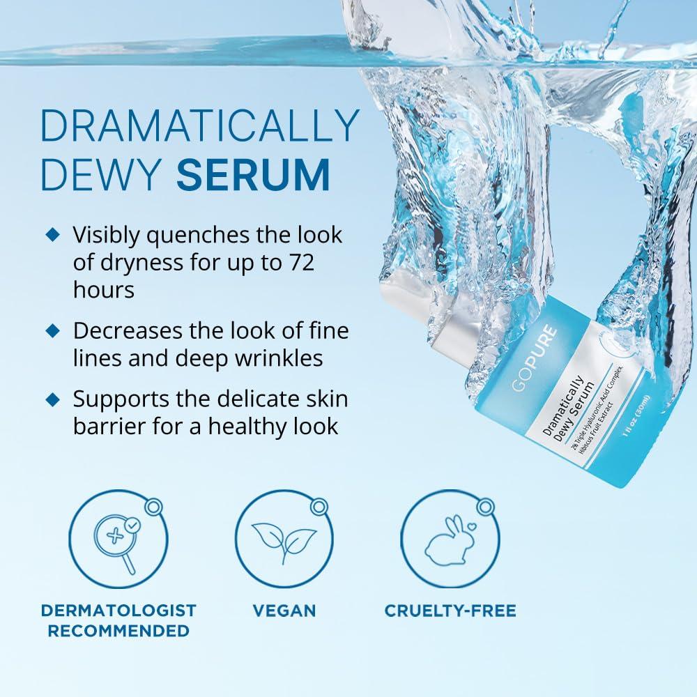 goPure goPure - Skincare Essentials Set - Anti Wrinkle Cream, Vitamin C, Dramatically Dewy and Firm & Lift Serums