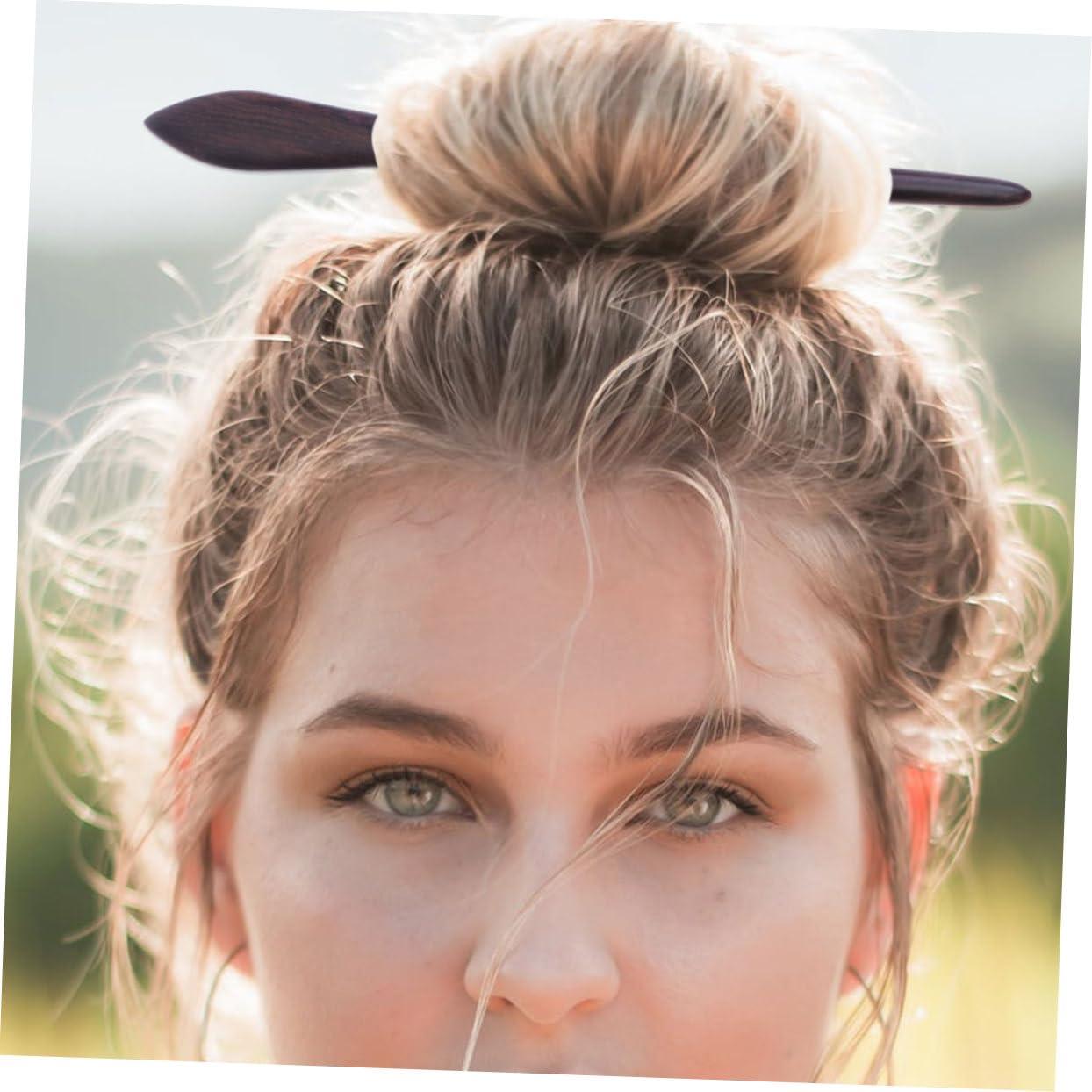 Beavorty Beavorty Hair Stick Sandalwood Oriental Hair Clips 6 Pcs Vintage Hairpin Sandalwood Hair Clip Retro Hairpin Antique Hair Claw Vintage Hair Clip