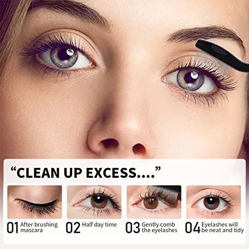 MSQ MSQ Eyebrow Brush and Comb Folding Eyelash Brush Eyelash Separator Eye Brow Comb & Spoolie Brush Professional Mascara Brushes Eye Makeup Tools Set 4PCS