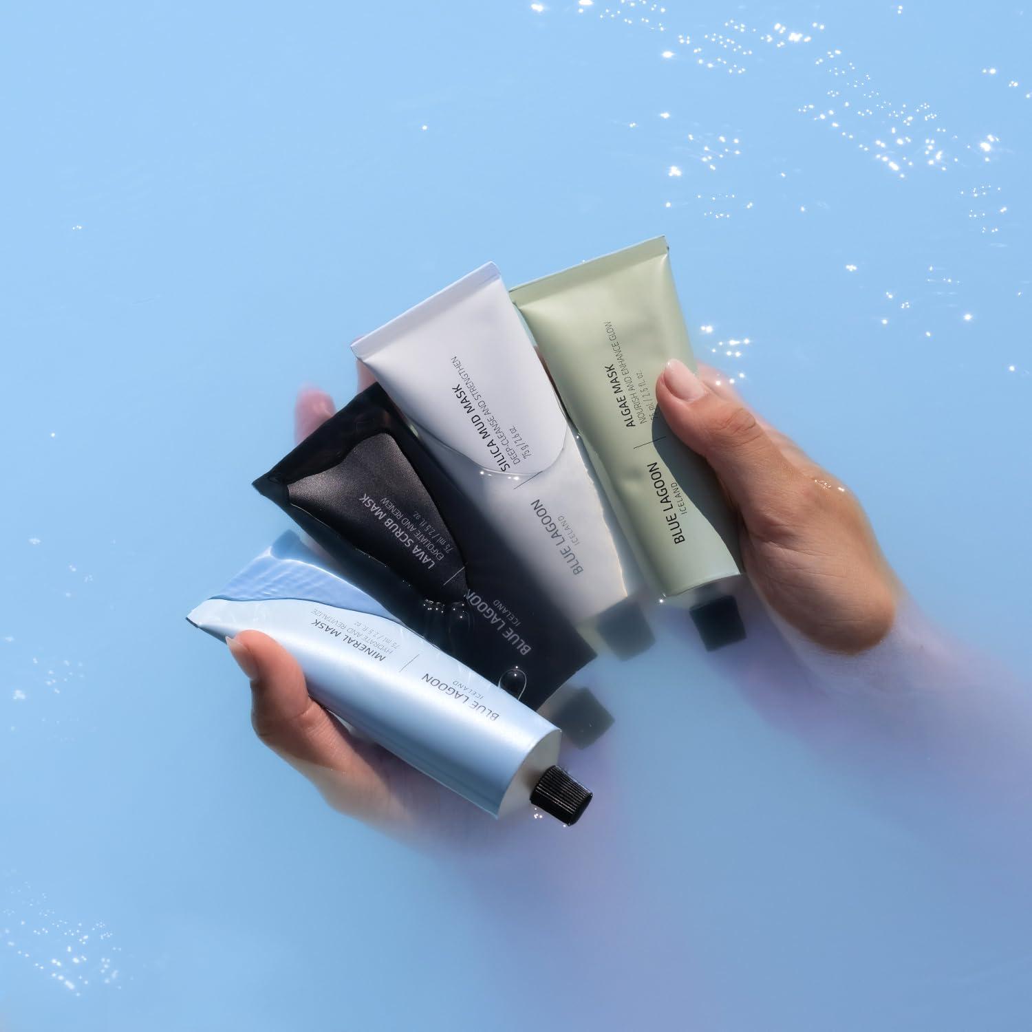 Blue Lagoon Iceland Blue Lagoon Skincare Signature Masks - Bioactive Face Masks - Silica Mud Mask - Algae Mask - Mineral Mask - Lava Scrub Mask - Purify/Moisturize/Exfoliate & Nourish Skin - Full size Set-4pcs