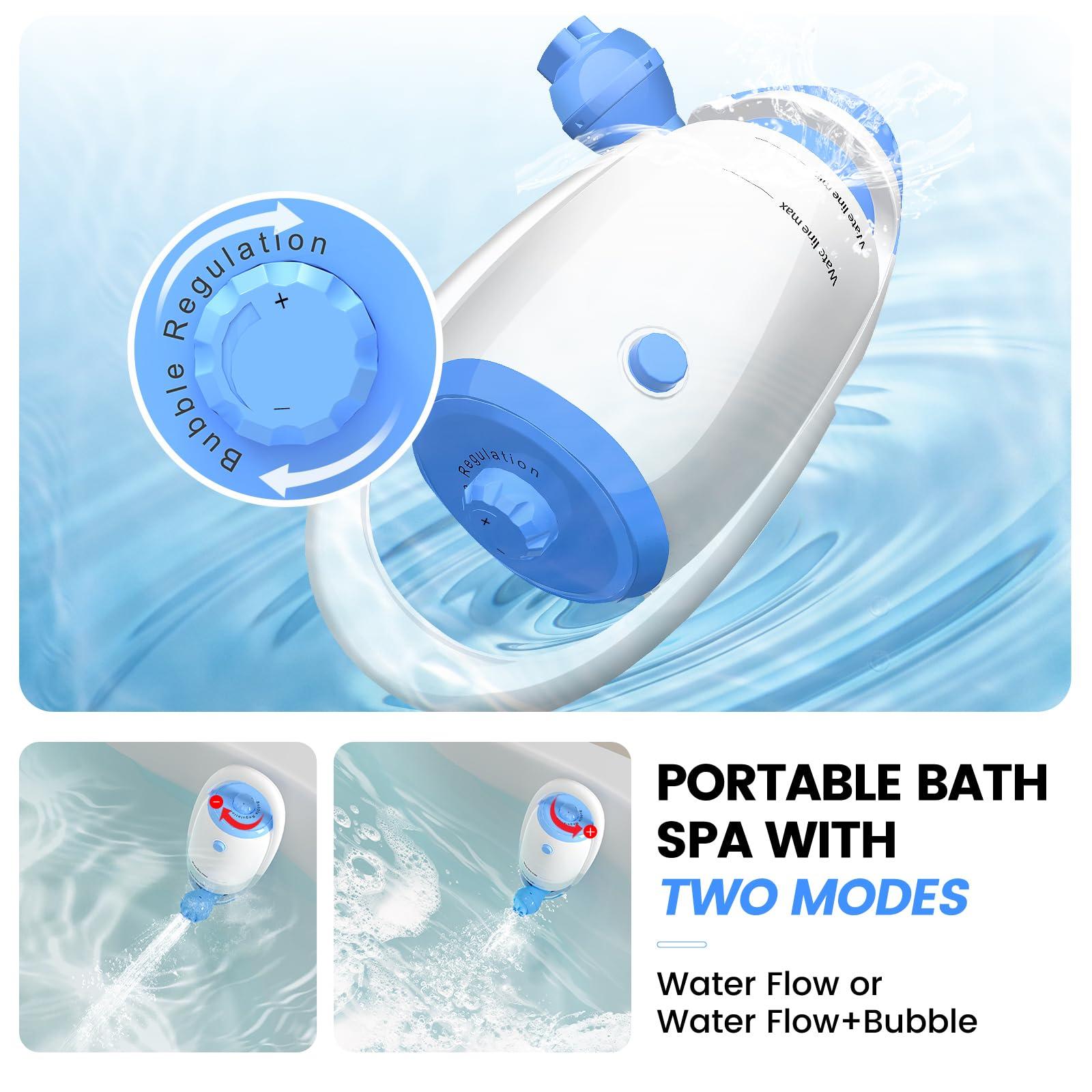 HOAWYEAH Portable Bath Jet Spa, Bathtub Jets for Home Spa, Creates Soothing Bubbles and Massage, Bathtub Accessories for Relaxing Spa, Spa Bath for Home Daily Use