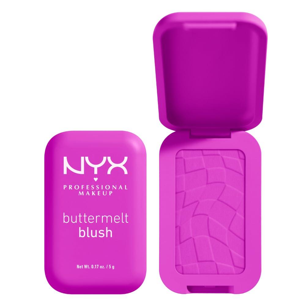 NYX PROFESSIONAL MAKEUP NYX PROFESSIONAL MAKEUP Buttermelt Powder Blush, Fade and Transfer-Resistant Blush, Up to 12HR Make Up Wear, Vegan Formula - All The Butta