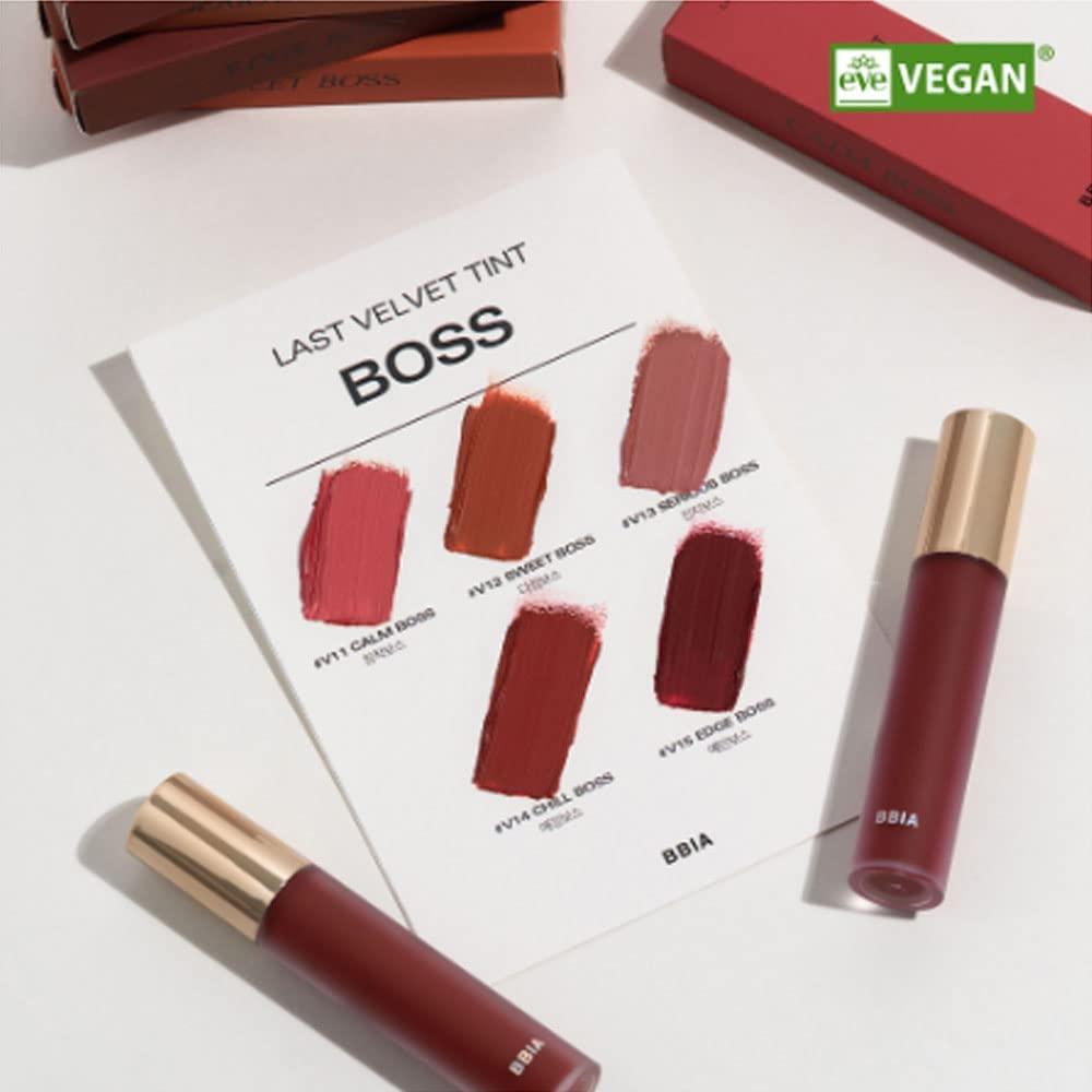 BBI@ BBIA BBIA Last Velvet Tint - Soft & Creamy Matte Finish Lip Stain, Blur Effect with Velvety Texture, Long-Lasting, High Pigment, Lightweight, Non-Drying, Vegan, Korean Lip Makeup (V15 EDGE BOSS)