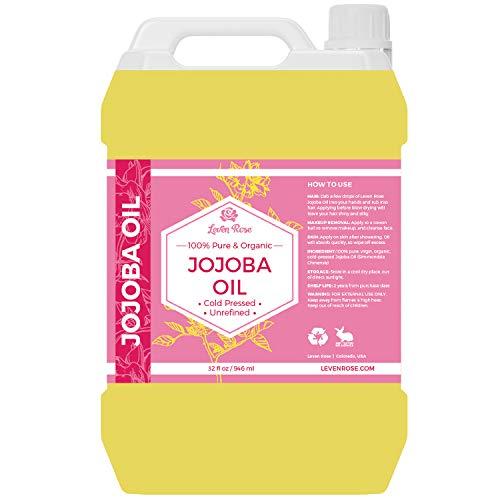 Leven Rose Leven Rose Jojoba Oil Bulk Wholesale Large 32 oz for Soap, Skin, Hair and Nails